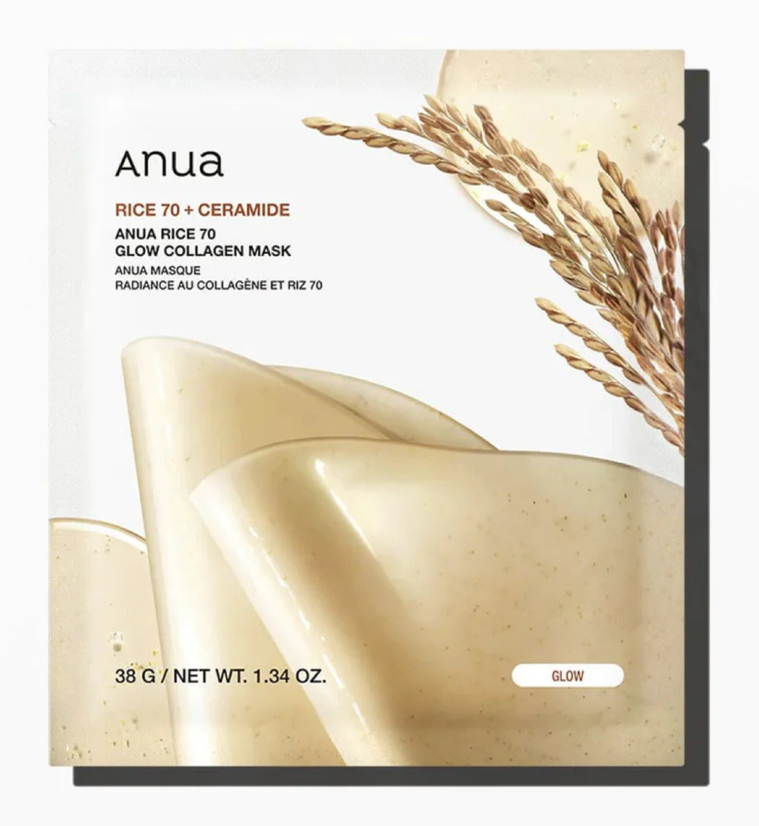 Anua Rice 70 Glow Collagen Mask