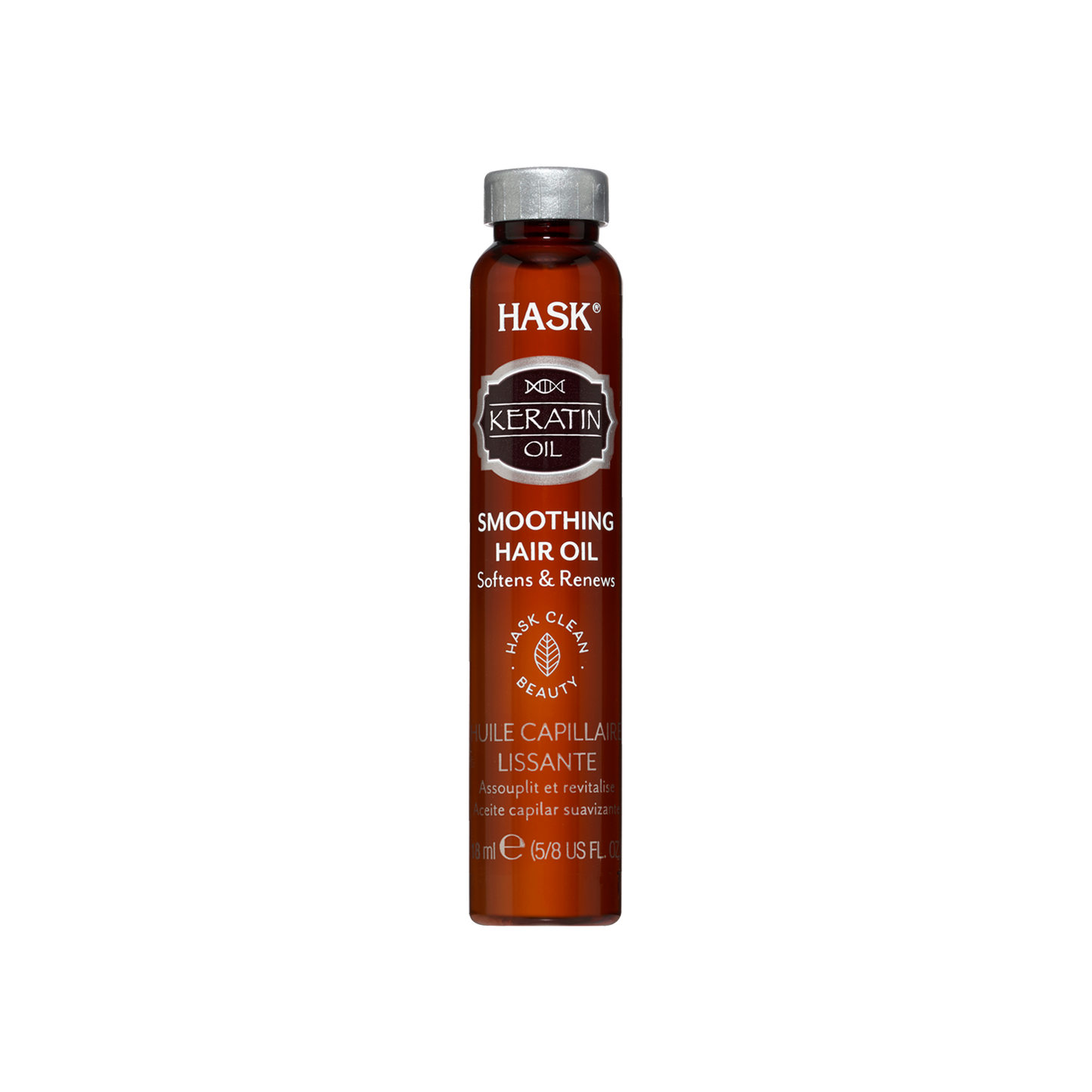 HASK KERATIN PROTEIN 
SMOOTHING HAIR OIL
Softens & Renews 18ml