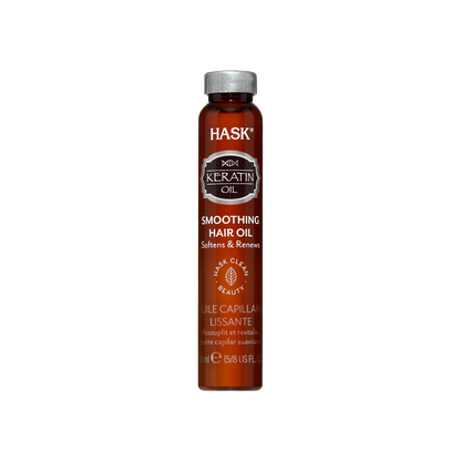 HASK KERATIN PROTEIN 
SMOOTHING HAIR OIL
Softens & Renews 18ml