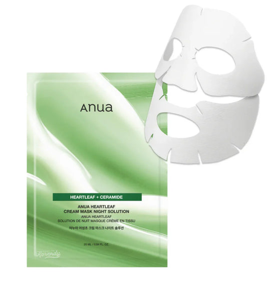 Anua Heartleaf Cream Sheet Mask Night Solution