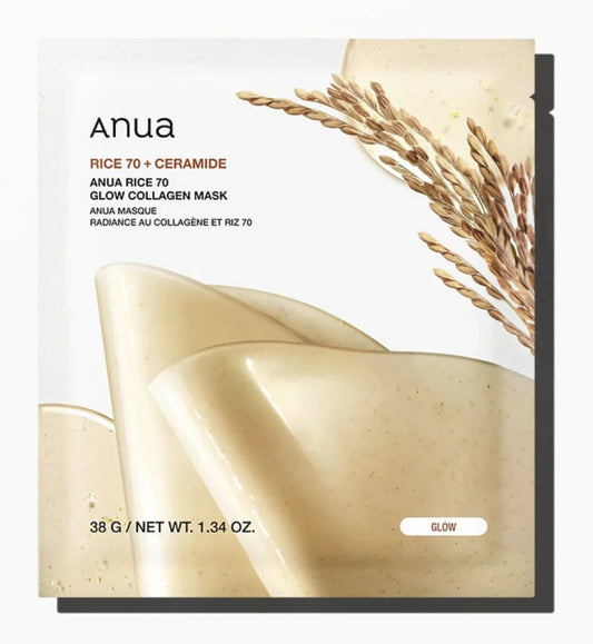 Anua Rice 70 Glow Collagen Mask