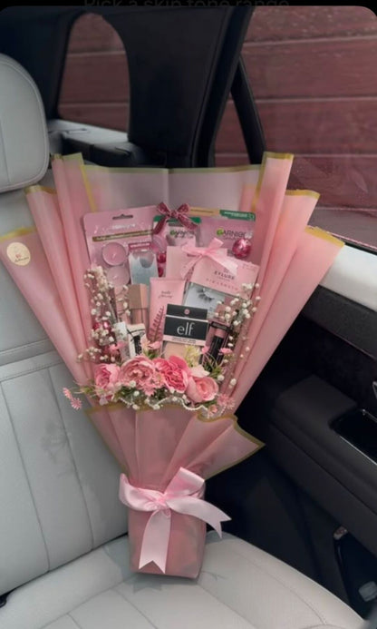 Customizable makeup/ skincare bouquet