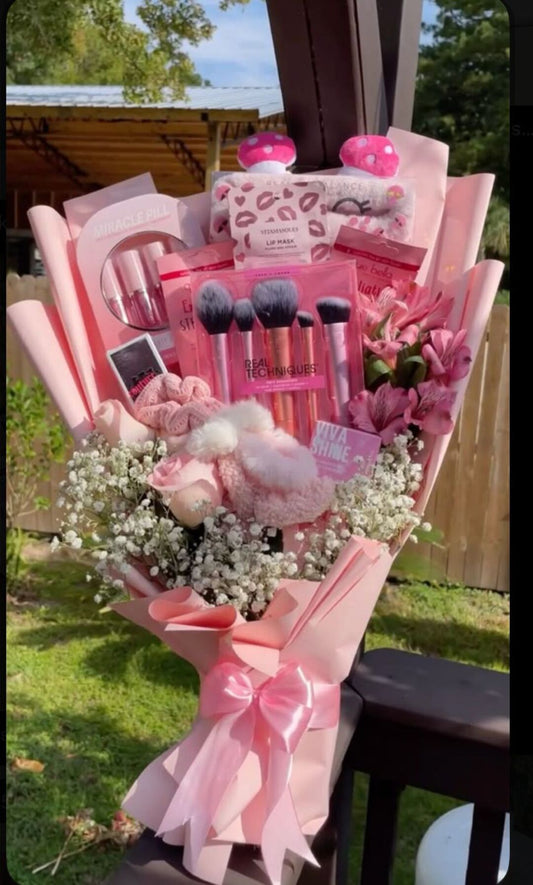 Customizable makeup/ skincare bouquet