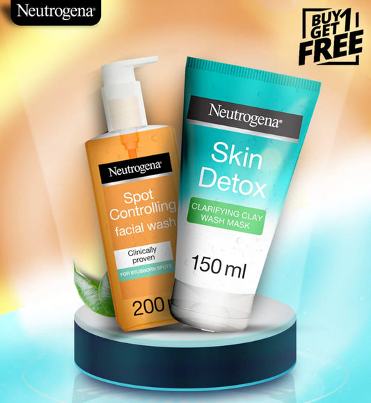 Neutrogena Skin Detox Mask + Spot Controlling Facial Wash Buy 1 Get 1 Free